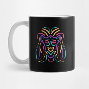 Lion animal with monoline style Mug